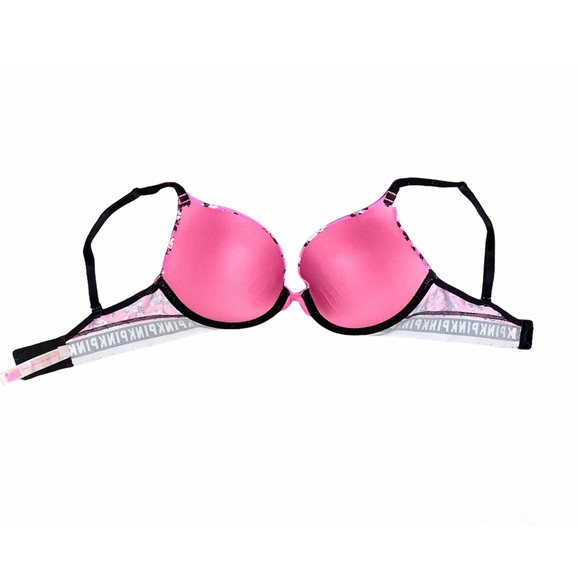 Pink Floral Victoria Secret PINK 32D Bra - Picture 2 of 3